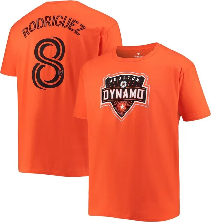Men's Fanatics Branded Memo Rodriguez Orange Houston Dynamo Authentic Stack T-shirt