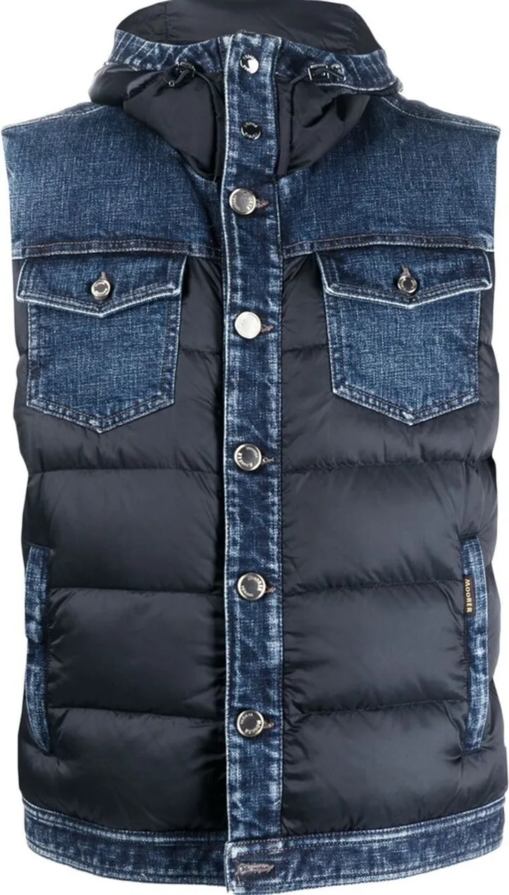 Padded Denim Gilet