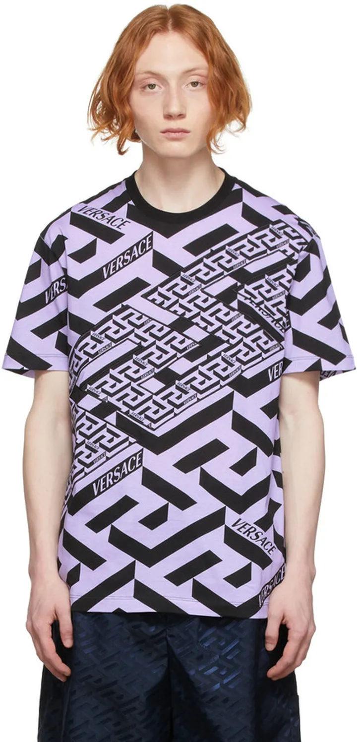 Versace Purple Logo T-Shirt