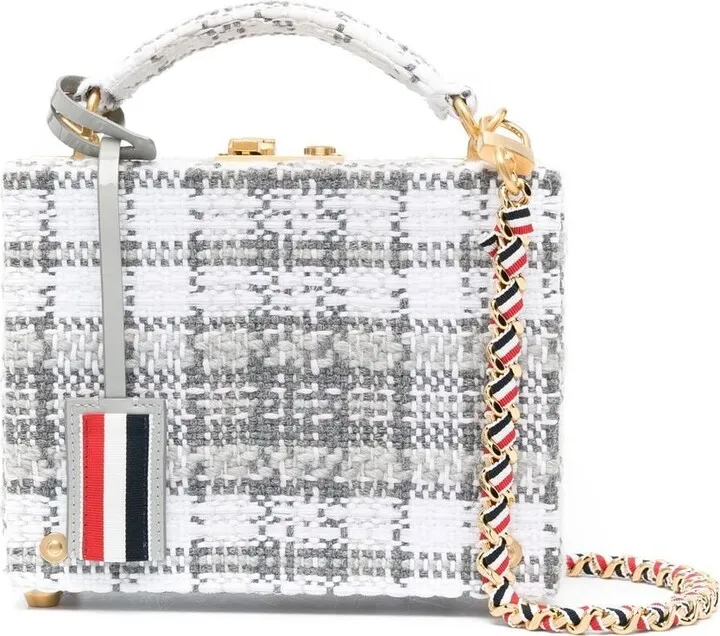 Tartan-Tweed Micro Case Cross-Body Bag