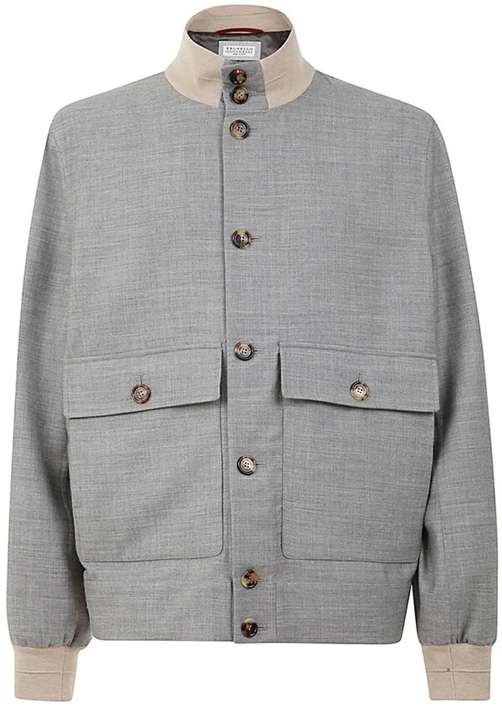 Brunello Cucinelli Pocket Patch Bomber Jacket