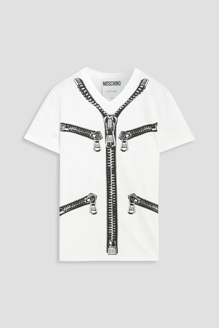 Printed cotton-jersey T-shirt