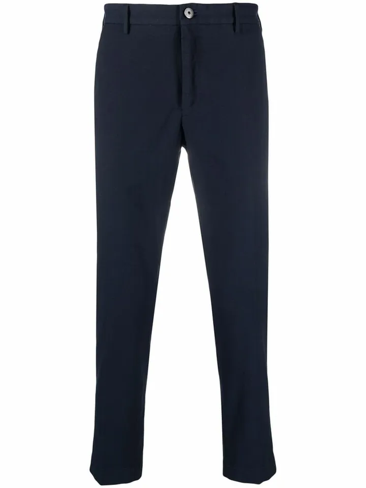 Straight-Leg Cotton Trousers