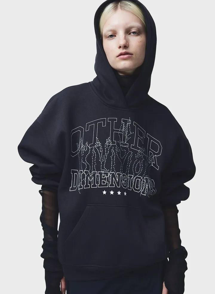 Graphic Pocket Detail Hoodie