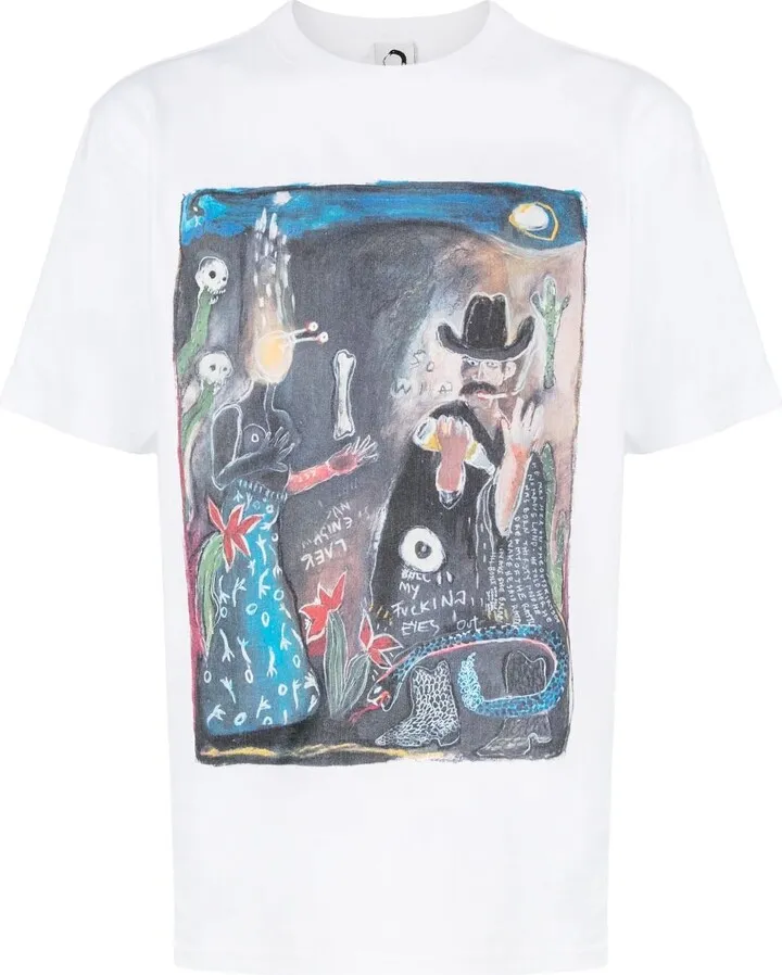 graphic-print cotton T-shirt