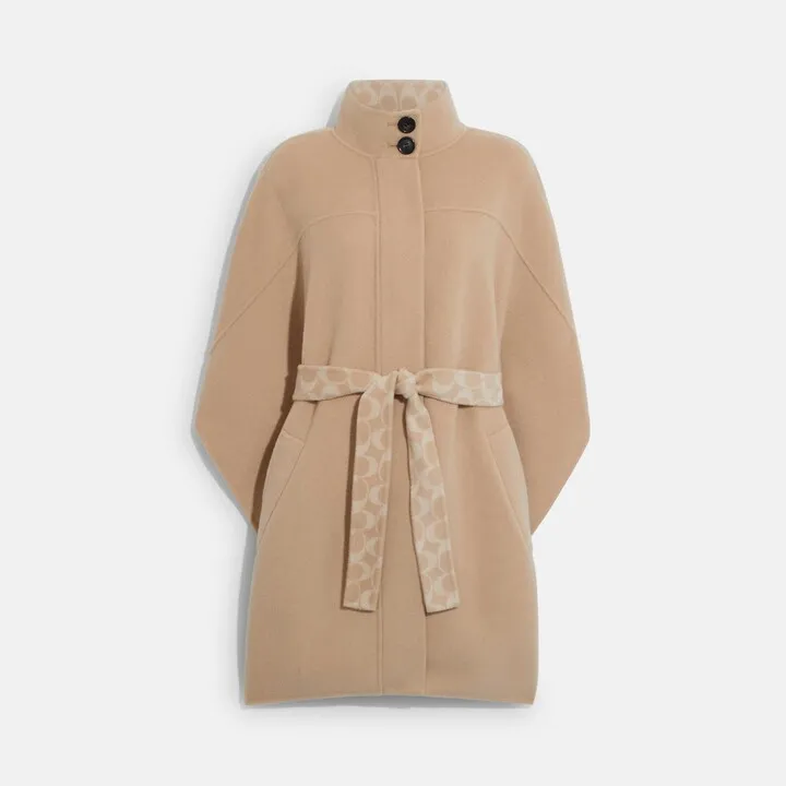 Coach Outlet Double Face Wool Cape