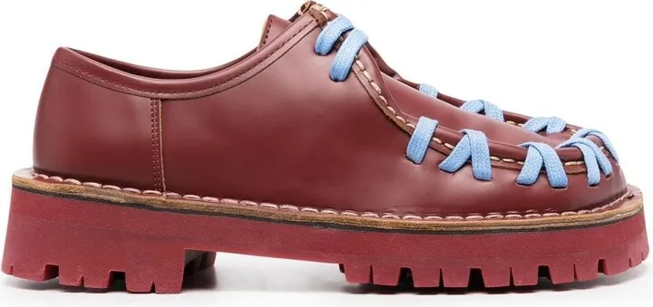 Lace-Stitch Chunky Shoes