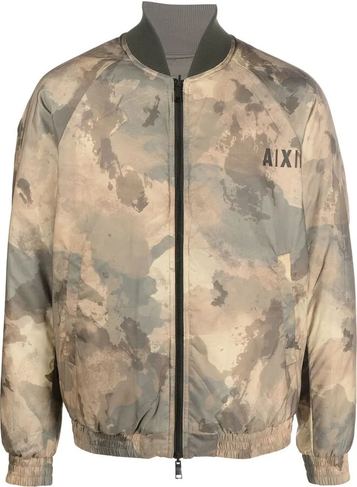 Reversible Camouflage-Print Bomber Jacket