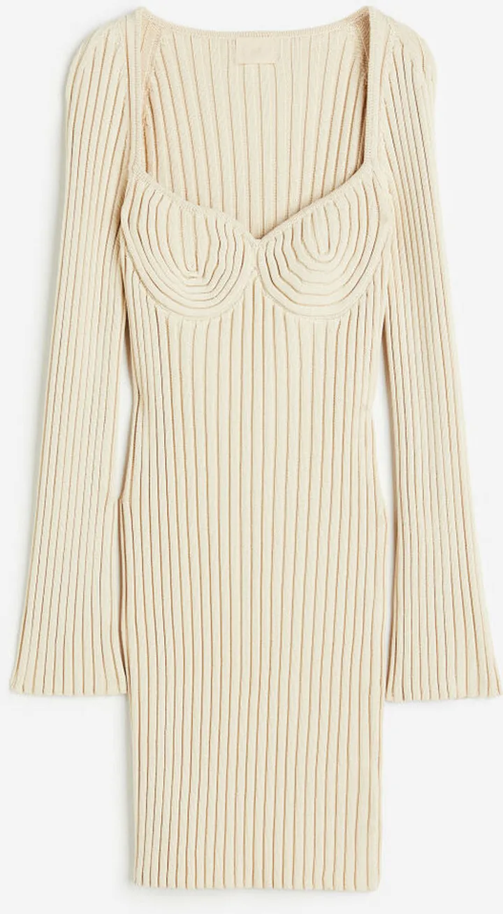 Rib-knit Bodycon Dress