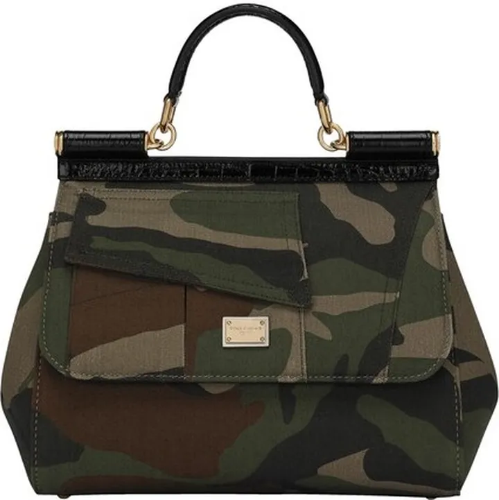 Medium Camou patchwork Sicily bag