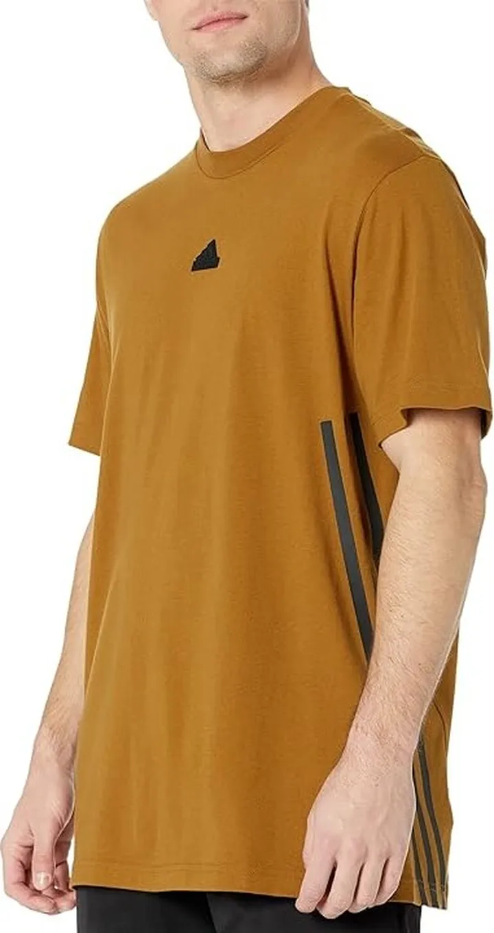 adidas Future Icon 3-Stripes Tee (Bronze Strata) Men's Clothing