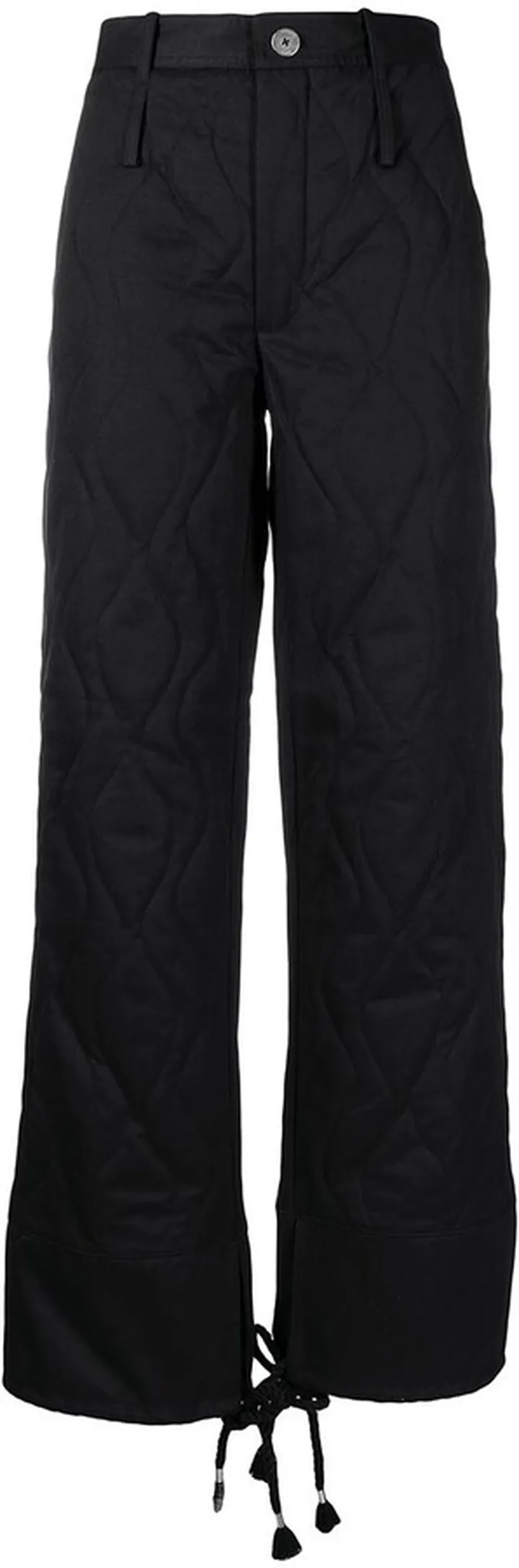 Quilted Straight-Leg Trousers