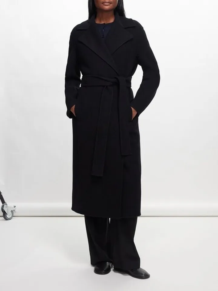 Malika Belted Wool-blend Coat