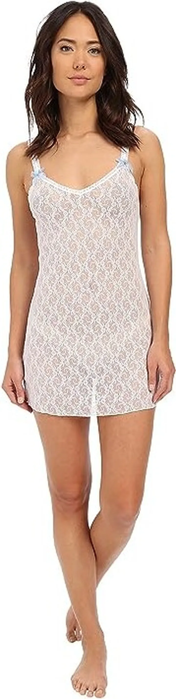 b.tempt'd by Wacoal Lace Kiss Chemise (White) Women's Pajama
