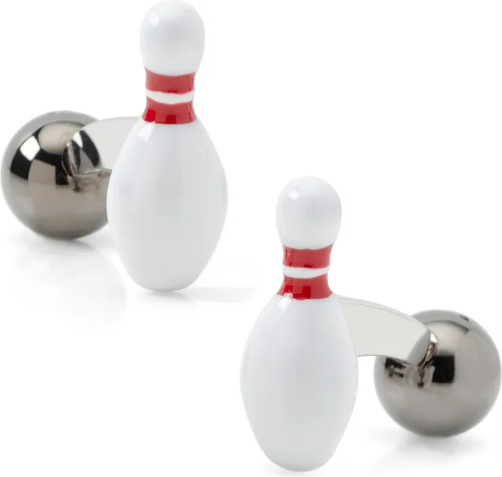 3D Bowling Ball & Pin Cuff Links