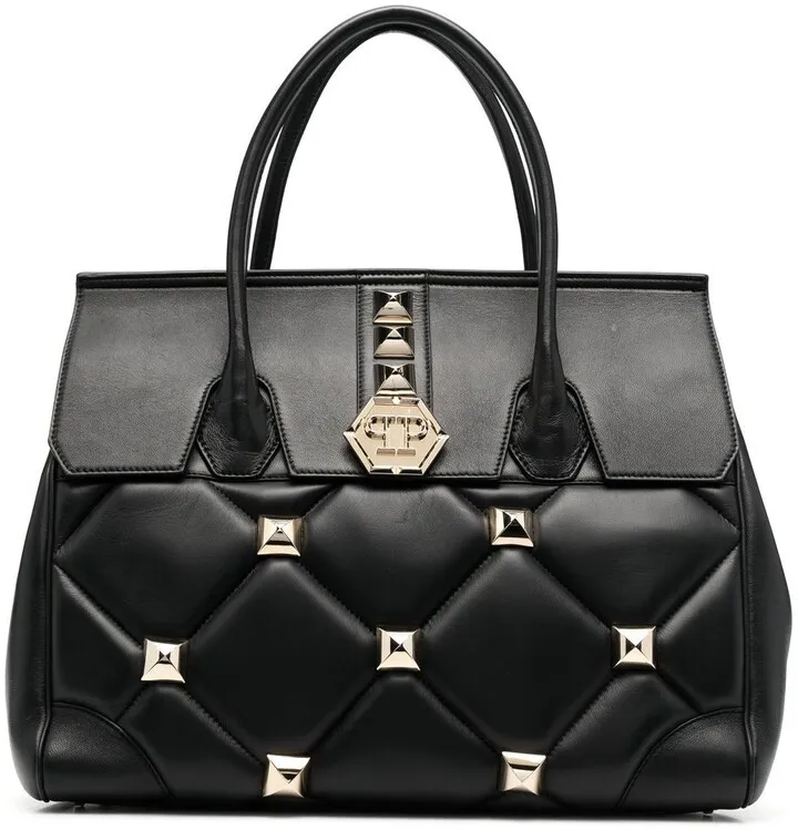 Logo Stud-Embellished Tote Bag