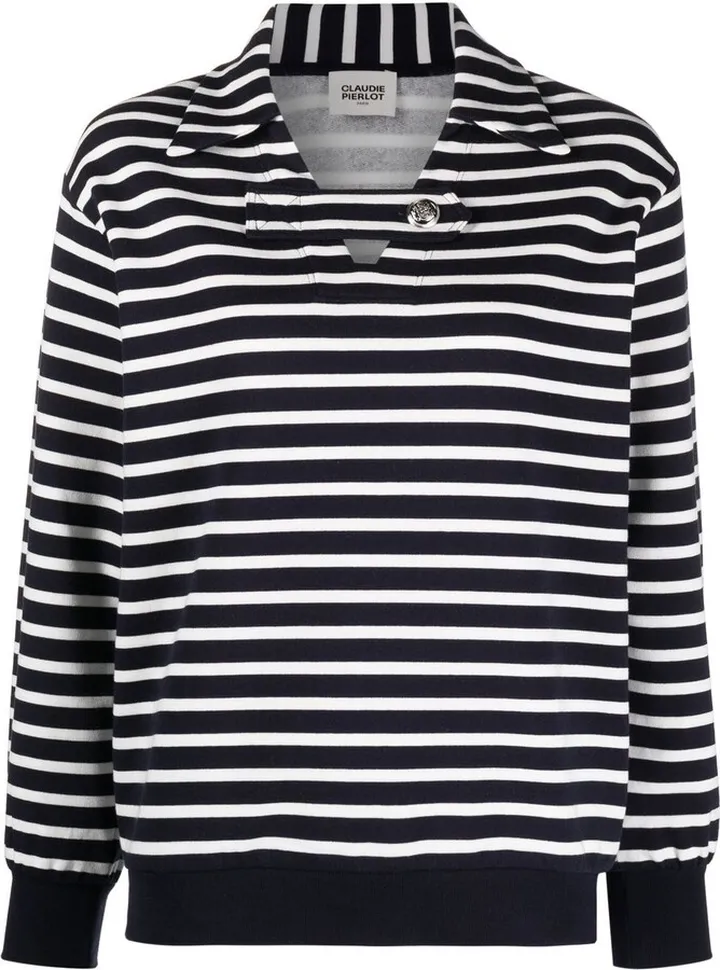 Striped Knitted Polo Shirt