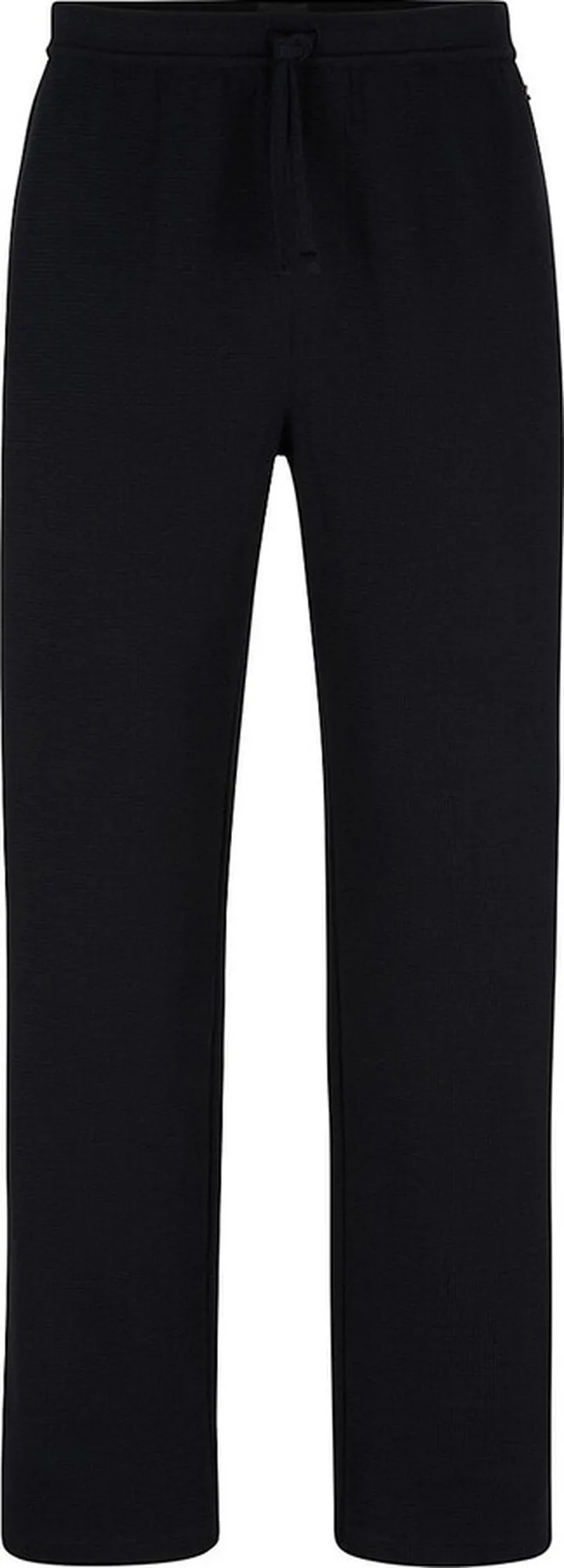 Waffle cotton-blend pajama bottoms with logo embroidery