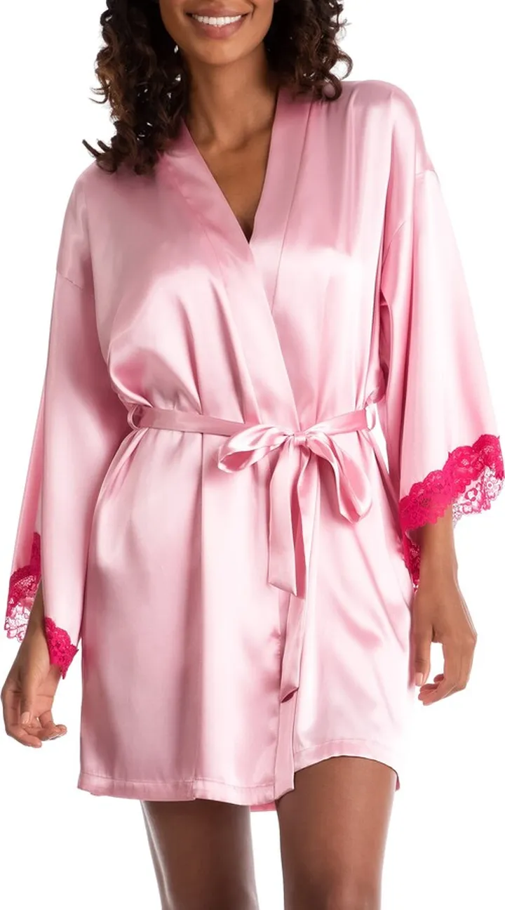 Felicity Lace Trim Satin Wrap
