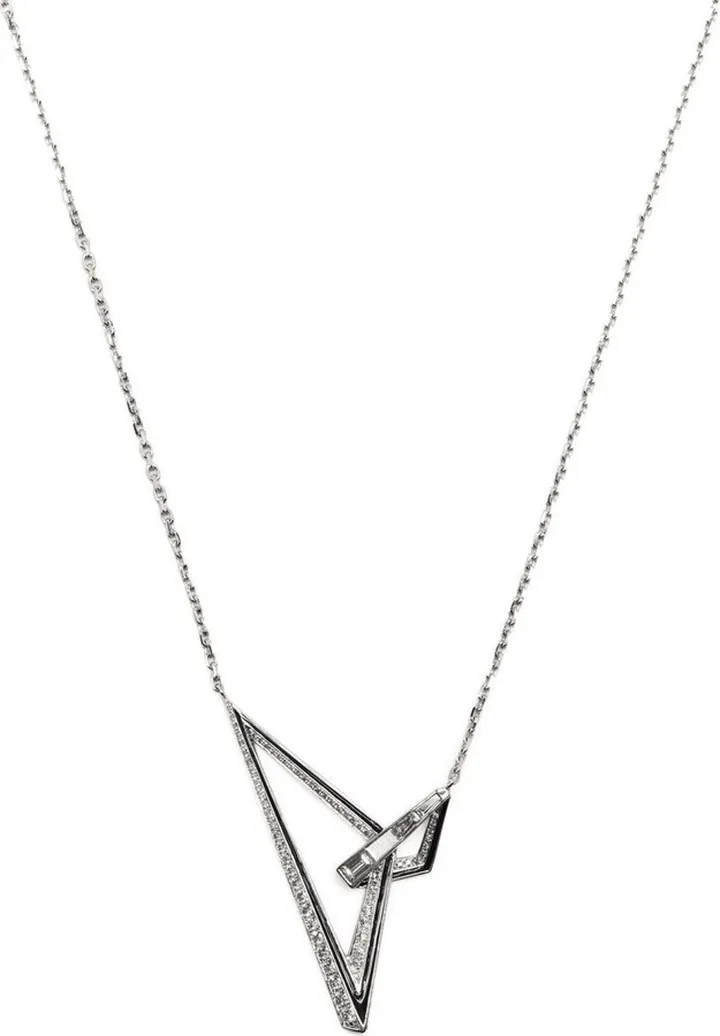 18kt white gold Vertigo Obtuse diamond pendant necklace