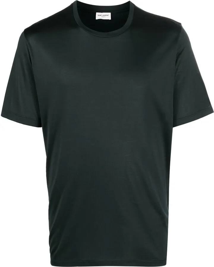 crew-neck silk T-shirt