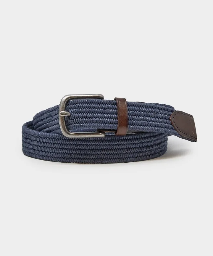 Braided Cotton Belt in Navy