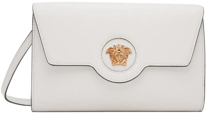 Versace White 'La Medusa' Shoulder Bag