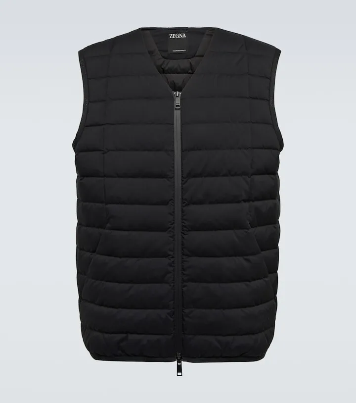 Quilted down vest