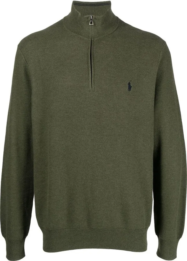 Polo Pony short-zip pullover jumper
