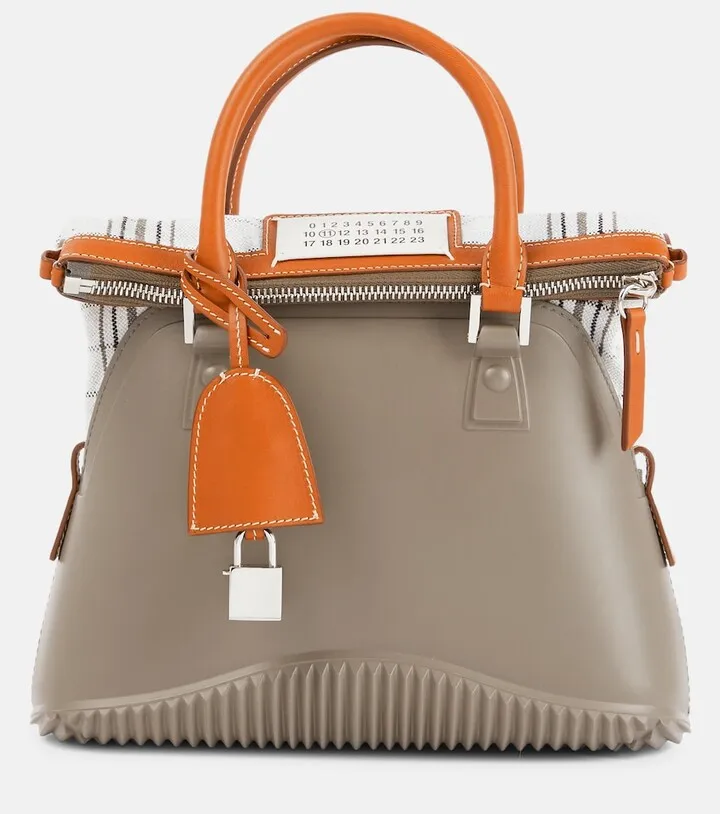 5AC Mini leather-trimmed rubber tote