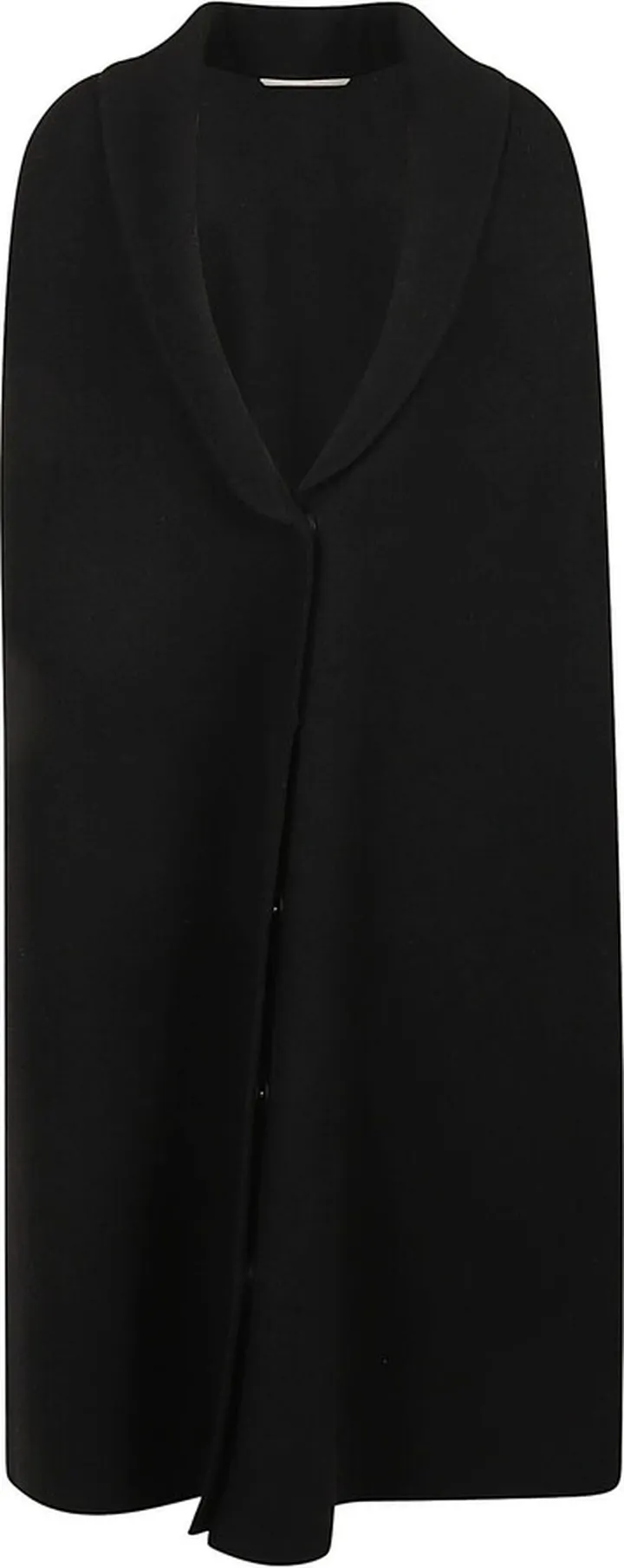 Wide V-neck Plain Cape