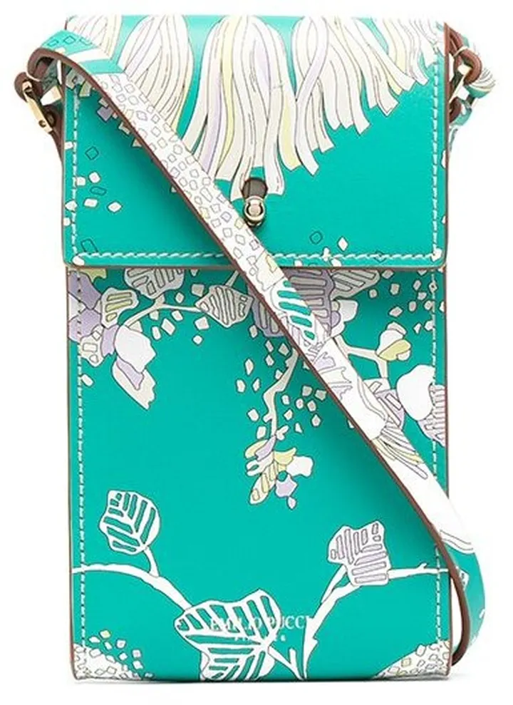 Rugiada print flat mini bag