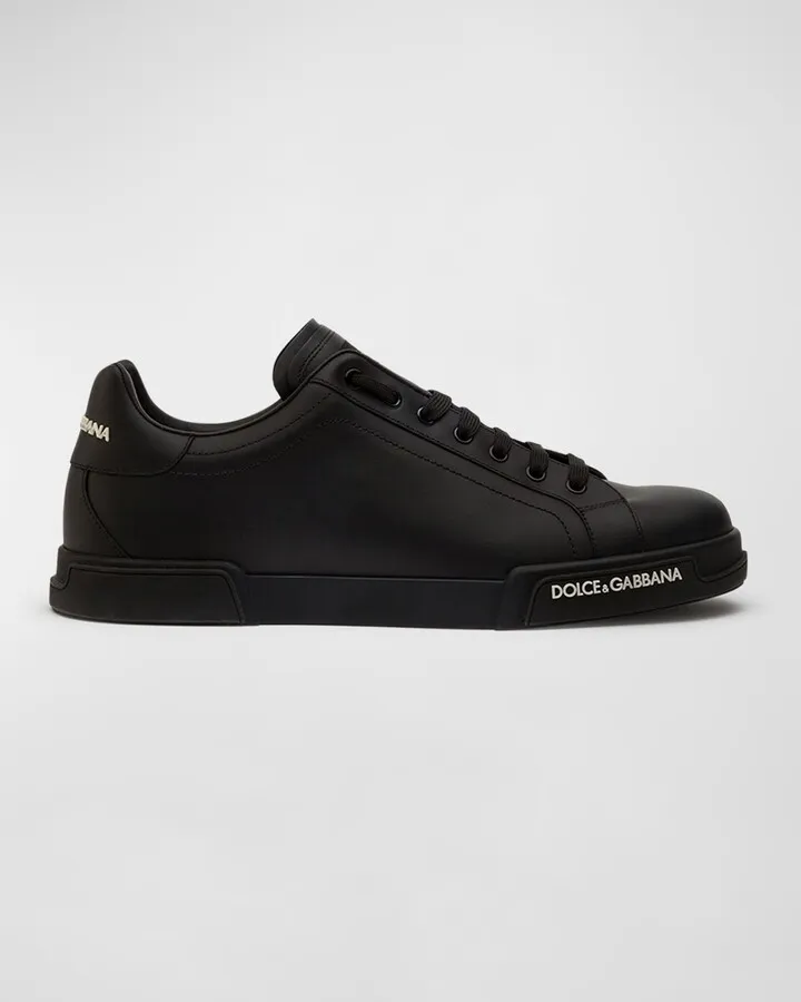 Men's Portofino Calf Leather Low-Top Sneakers