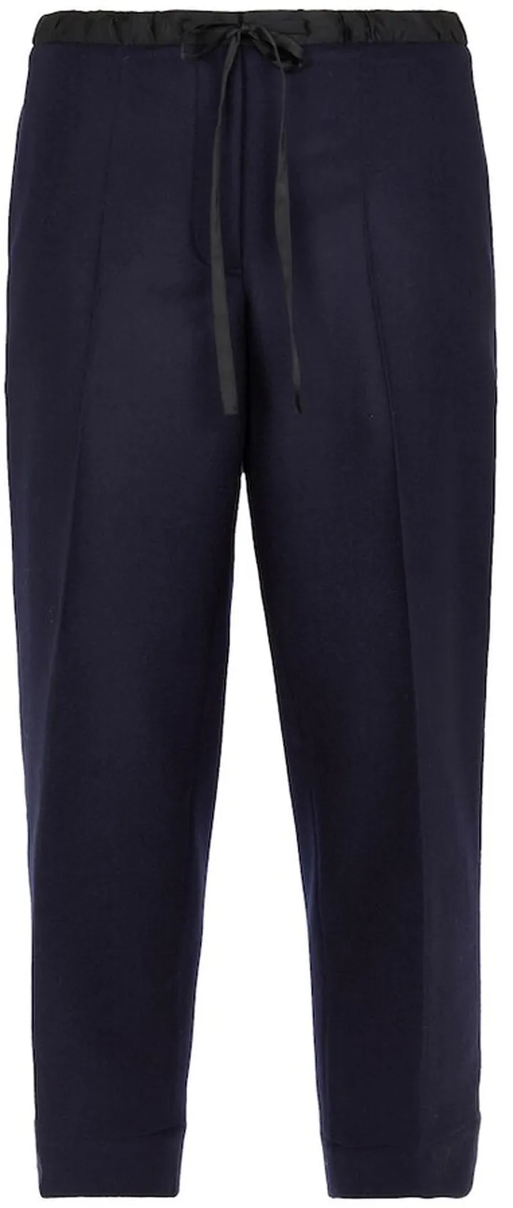 Wool-blend cropped pants