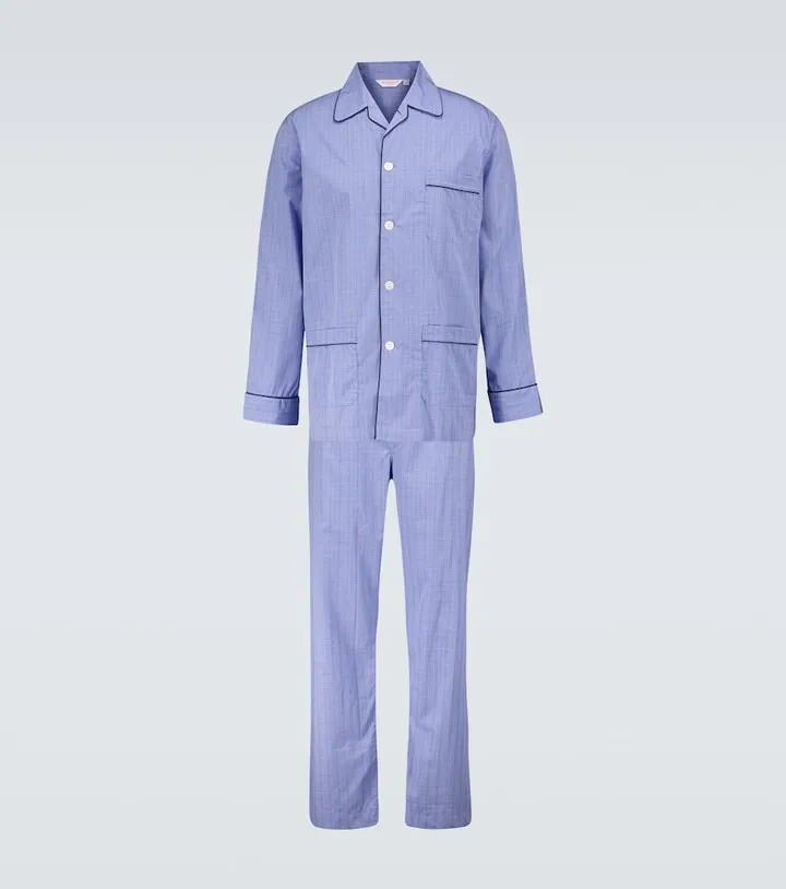 Felsted 3 checked cotton pajama set