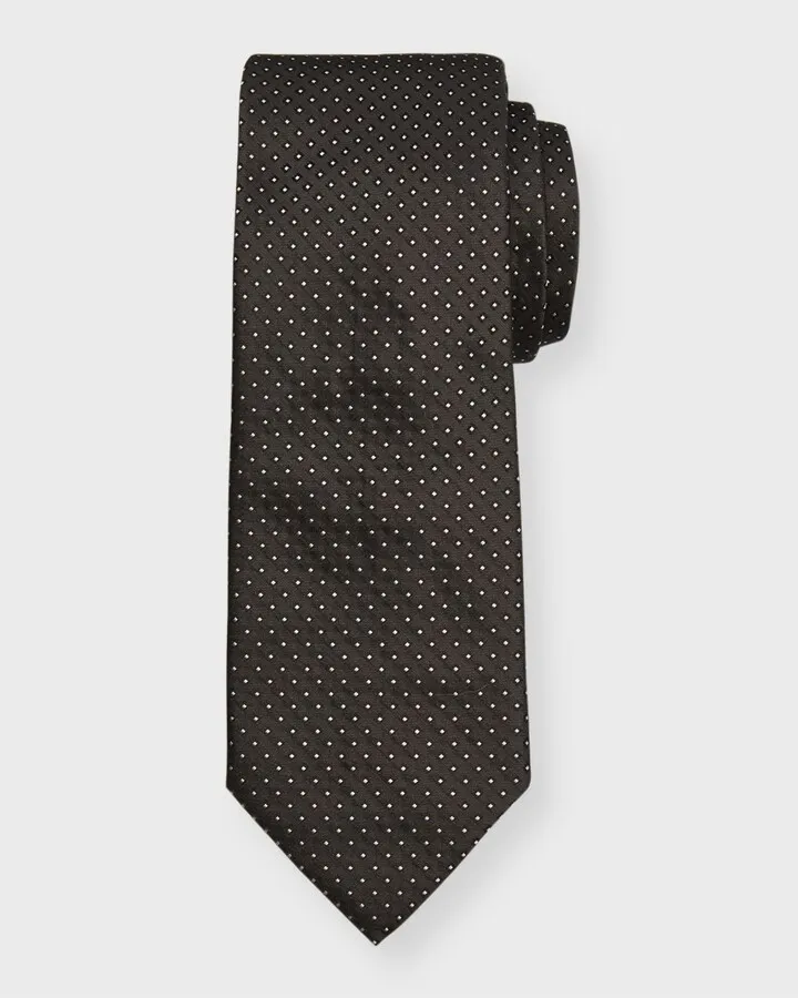 Men's Micro-Dot Silk Tie