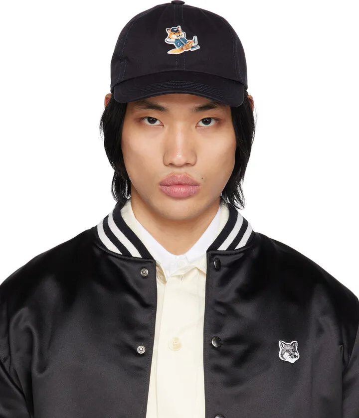 Maison Kitsuné Navy Dressed Fox Cap