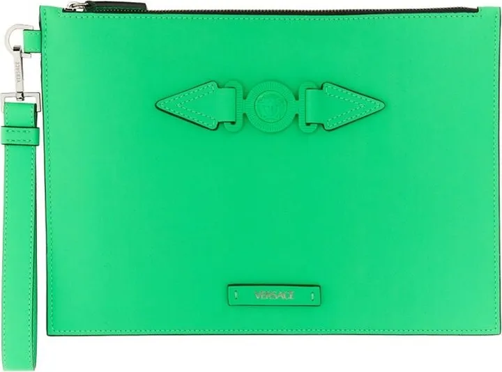 Versace Medusa-Motif Zipped Clutch Bag