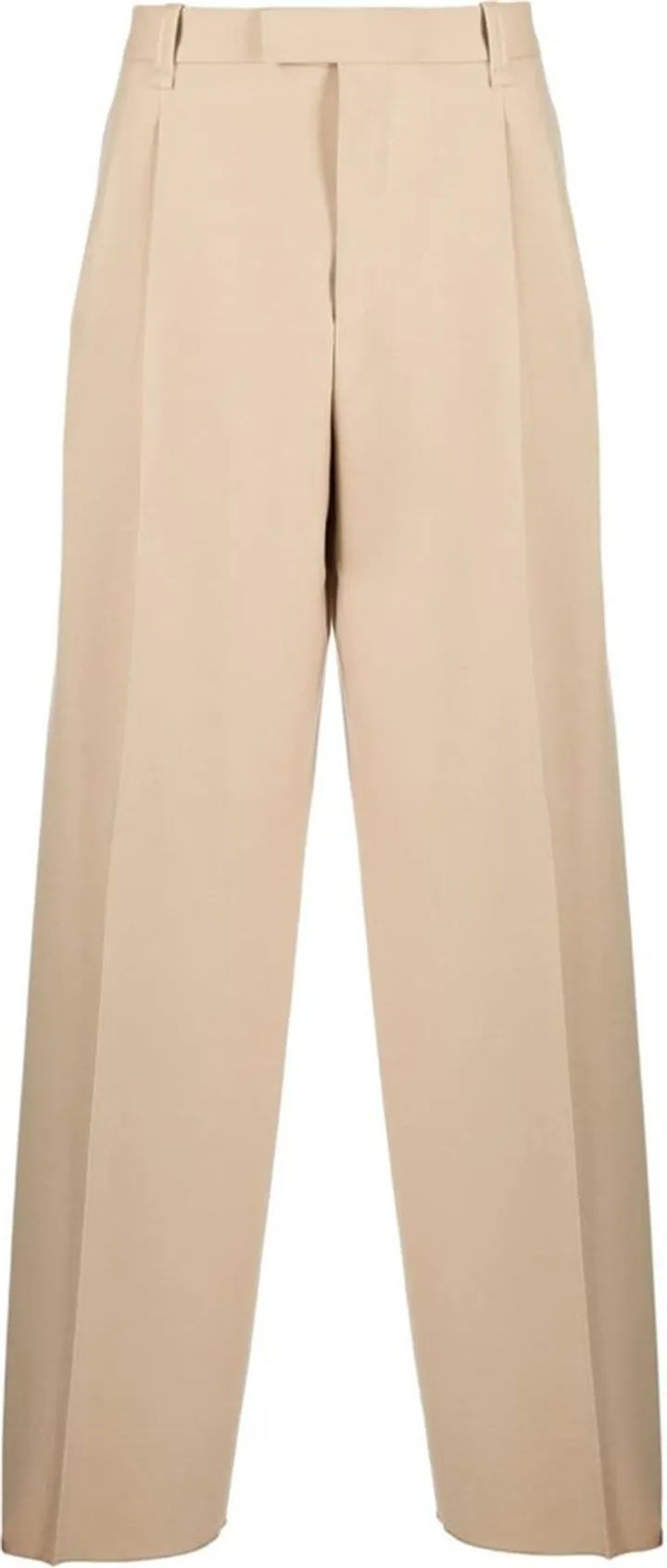 Pressed Crease Wide-Legged Trousers