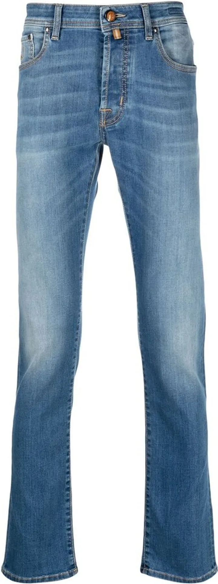 Logo-Embroidered Washed Jeans