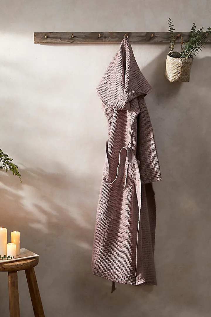Waffle Weave Robe Pink