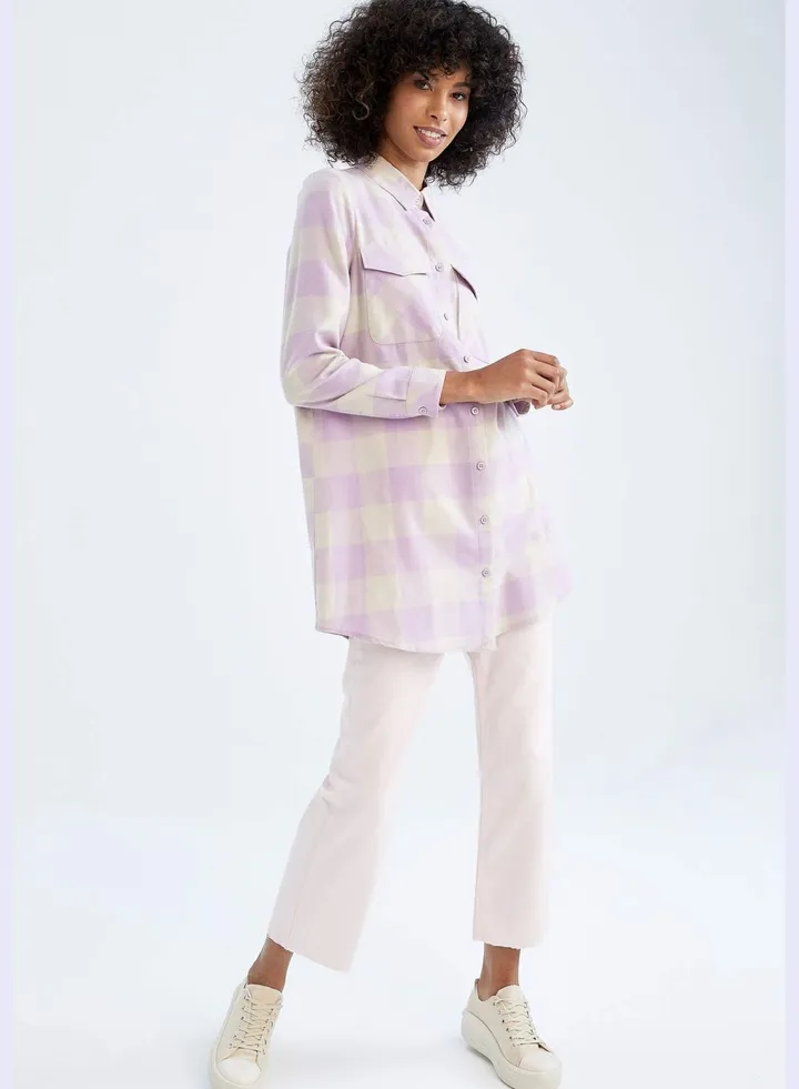 Woman Straight Fit Woven Bottom Trousers