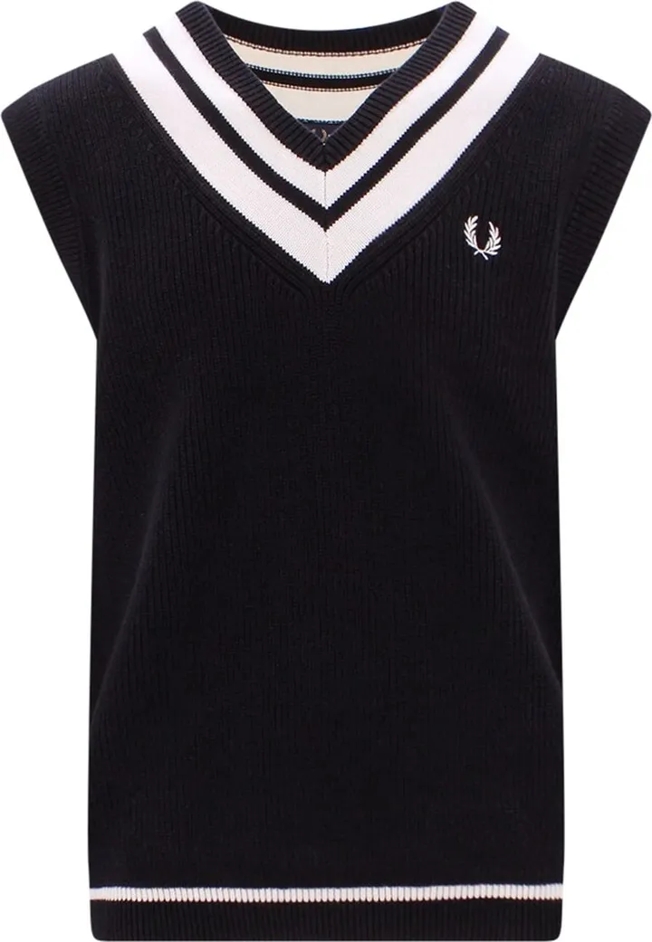 Ribbed vest with embroidered logo