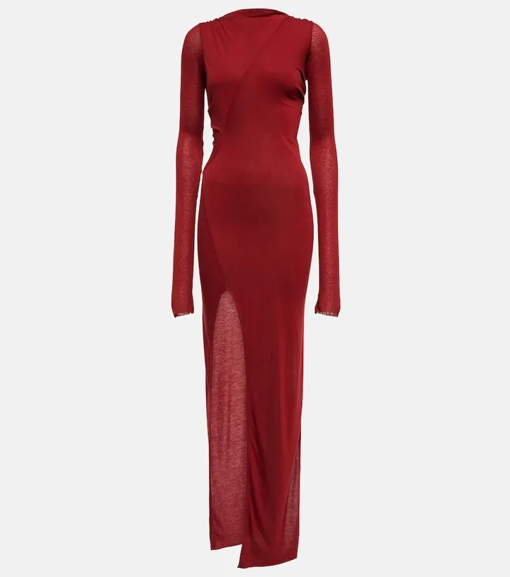 Long-sleeved maxi dress