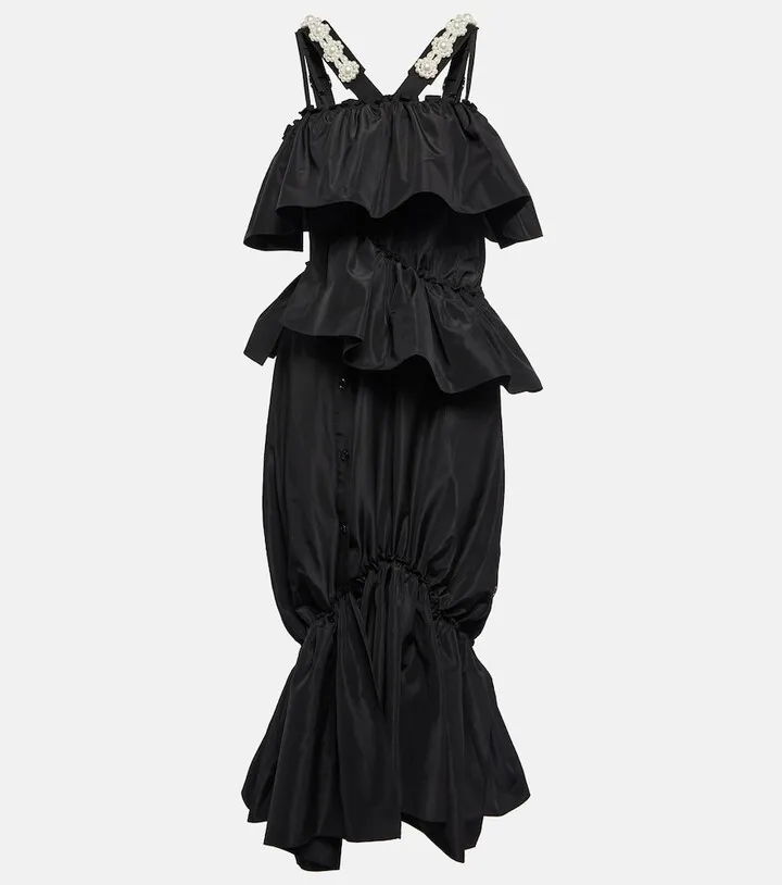 Tiered ruffled midi dress