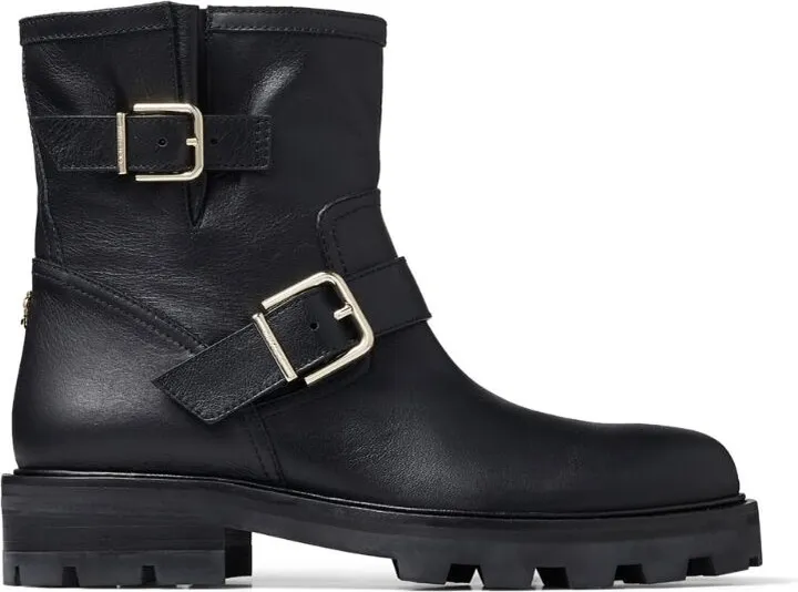 Jimmy Choo Youth Ii Leather Biker Boots