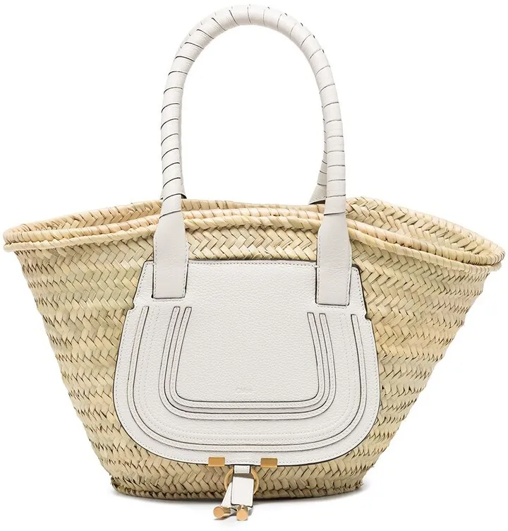 Marcie raffia tote bag