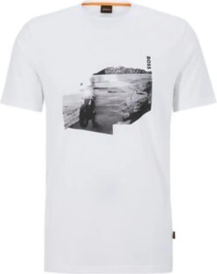 Cotton-jersey T-shirt with seasonal print