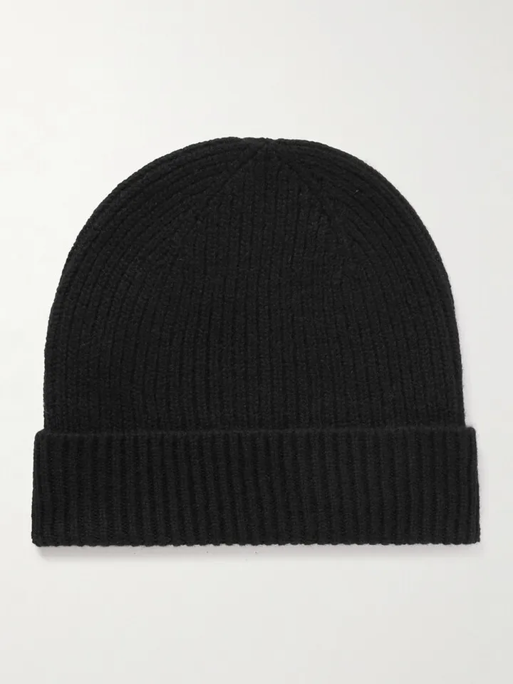 Ribbed Cashmere Beanie
