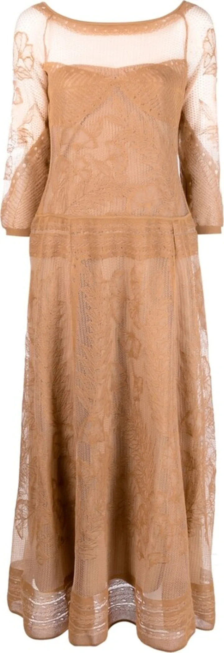 Embroidered Mesh Dress